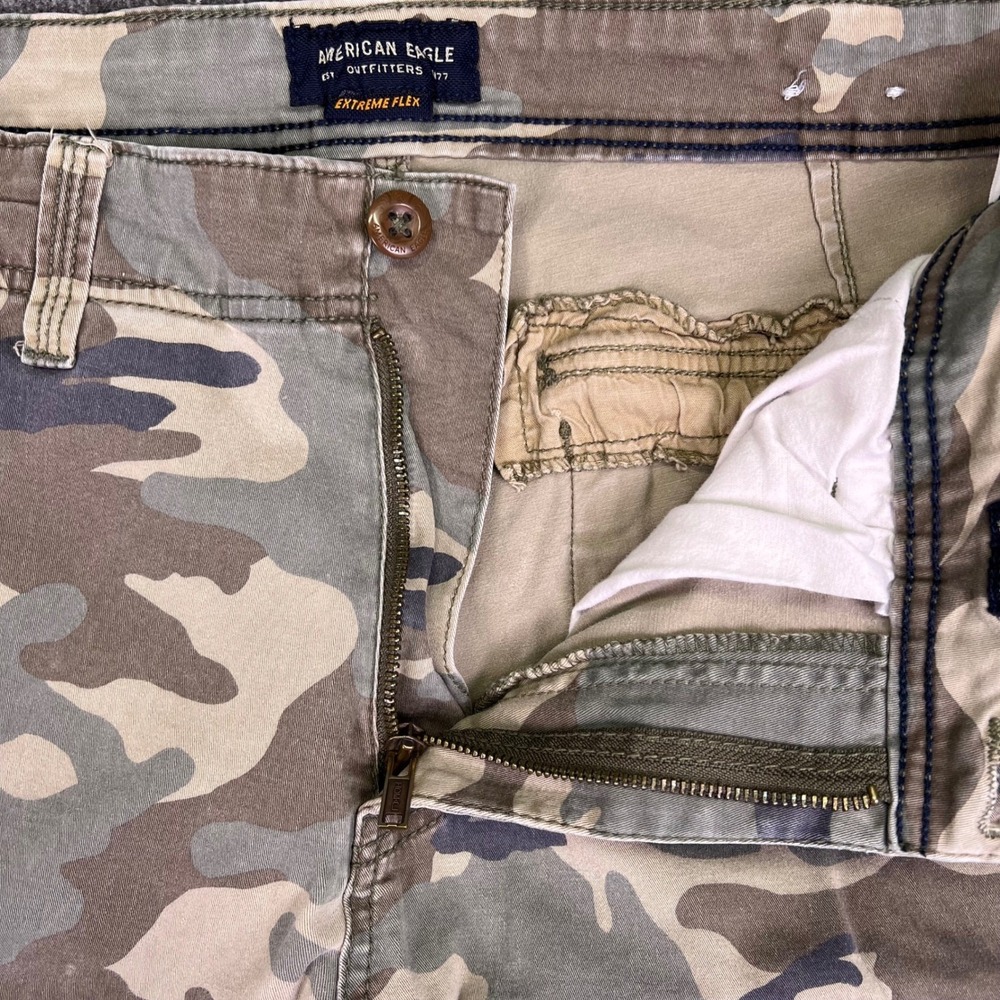 American Eagle Cargo Shorts Mens 36 Camo Classic Outdoor Flex Utility Fits34x10 - Picture 10 of 10
